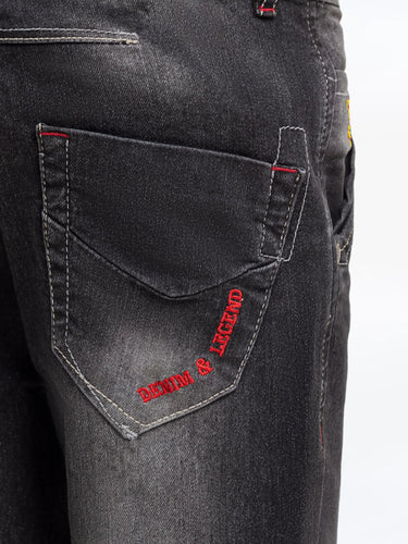 Boy's Dark Grey Denim Pant - EBBDP5-014
