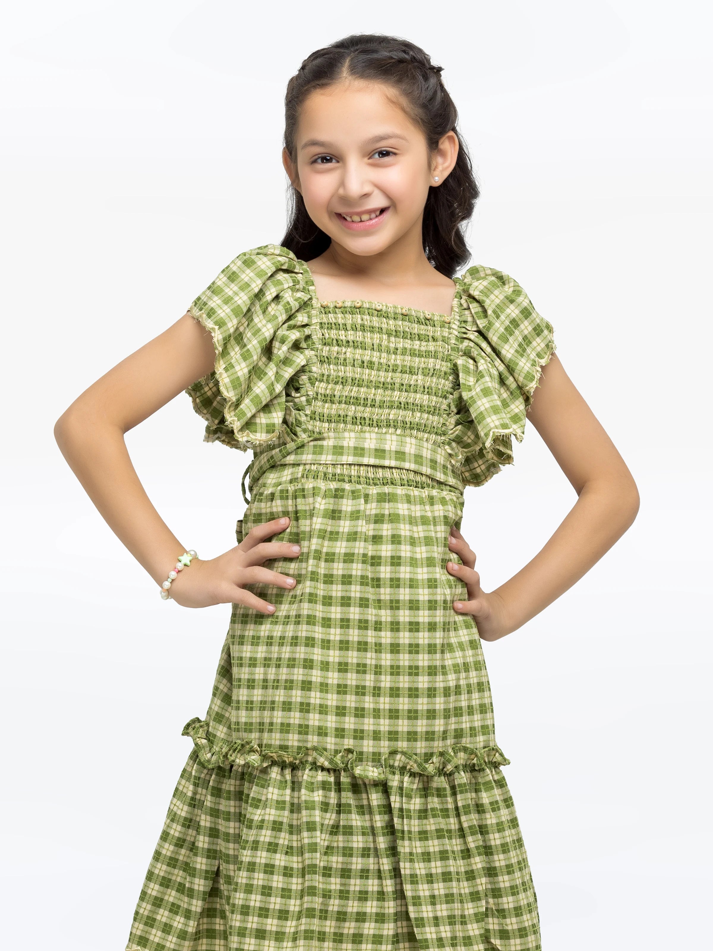 Girl's Green Frock - EGTF24S-200092