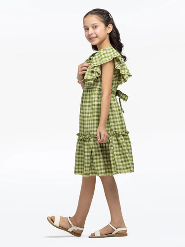 Girl's Green Frock - EGTF24S-200092