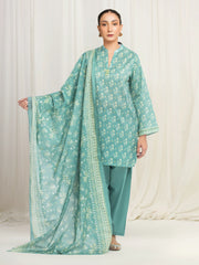 Unstitched Printed Lawn Suit - EWU6A1-36543-3P