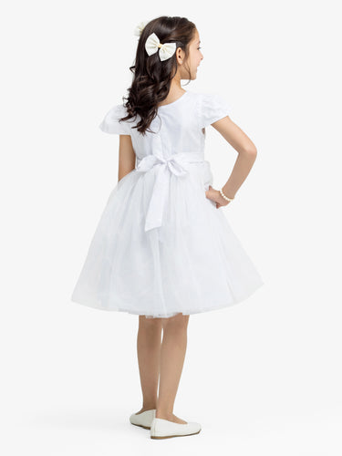 Girl's White Frock - EGTF24-200075