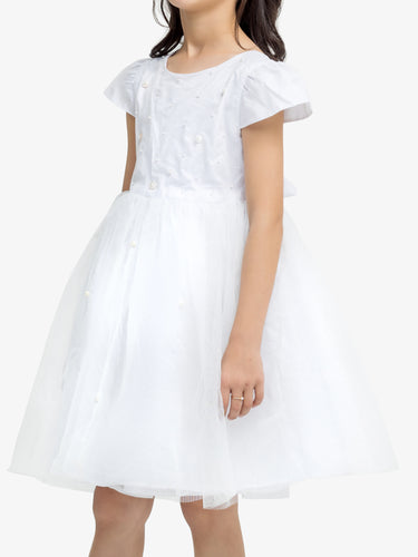 Girl's White Frock - EGTF24-200075