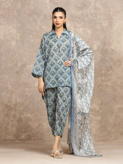 Unstitched Printed Khaddar Suit - EWU5A3-36133-3P