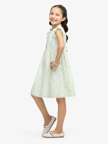 Girl's Green Frock - EGTF24S-200081