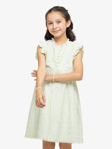 Girl's Green Frock - EGTF24S-200081