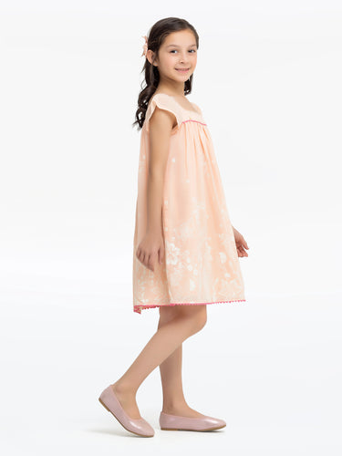 Girl's Peach Frock - EGTF24S-200089