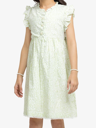 Girl's Green Frock - EGTF24S-200081