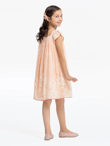 Girl's Peach Frock - EGTF24S-200089
