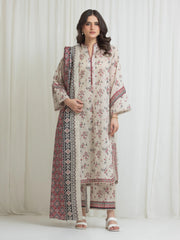 Printed Lawn Suit - EWU6A1-36764-3P