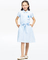 Girl's Light Blue Frock - EGTF24S-200079