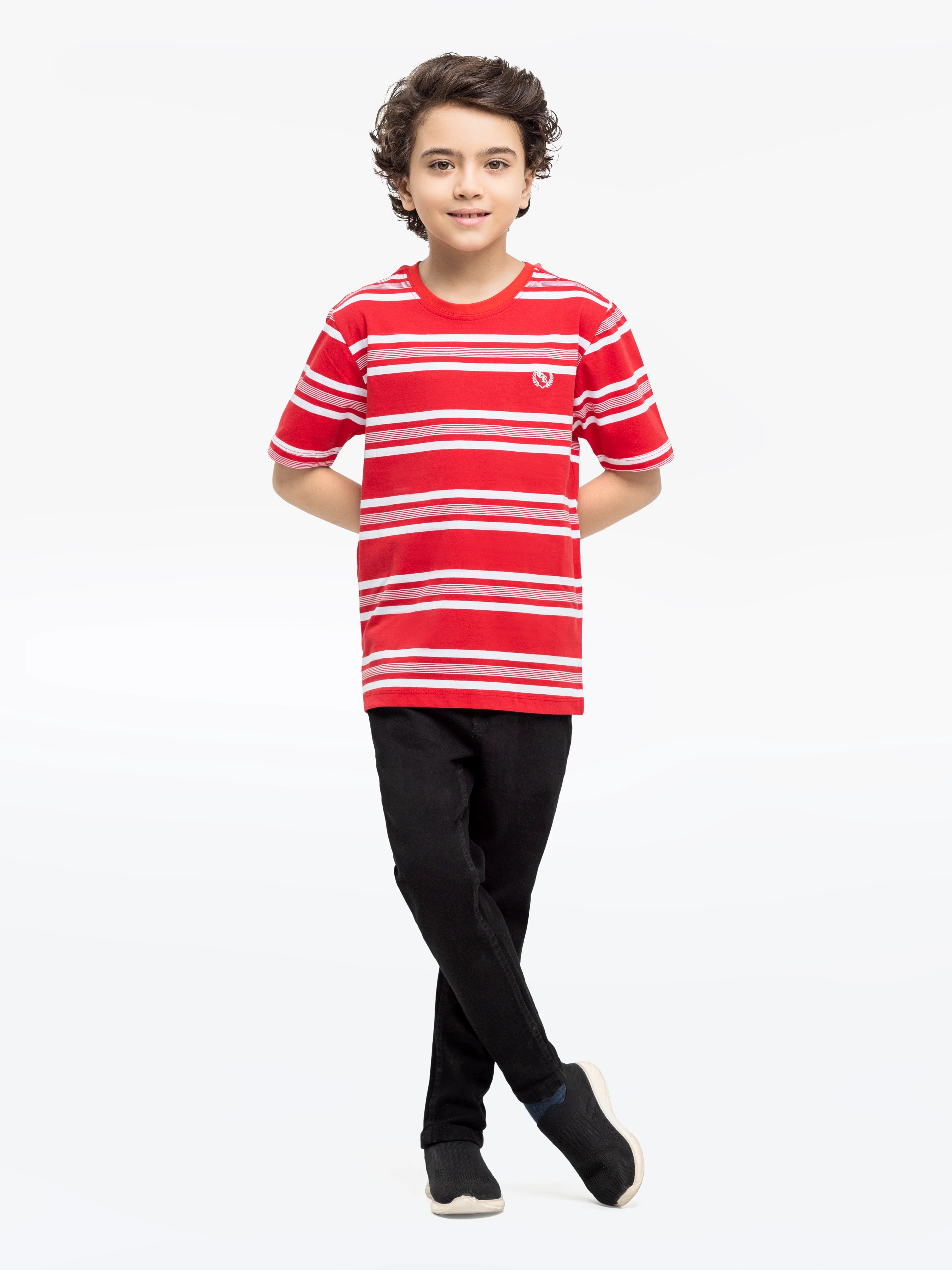 Boy's Red & White T-Shirt - EBTTS24-013