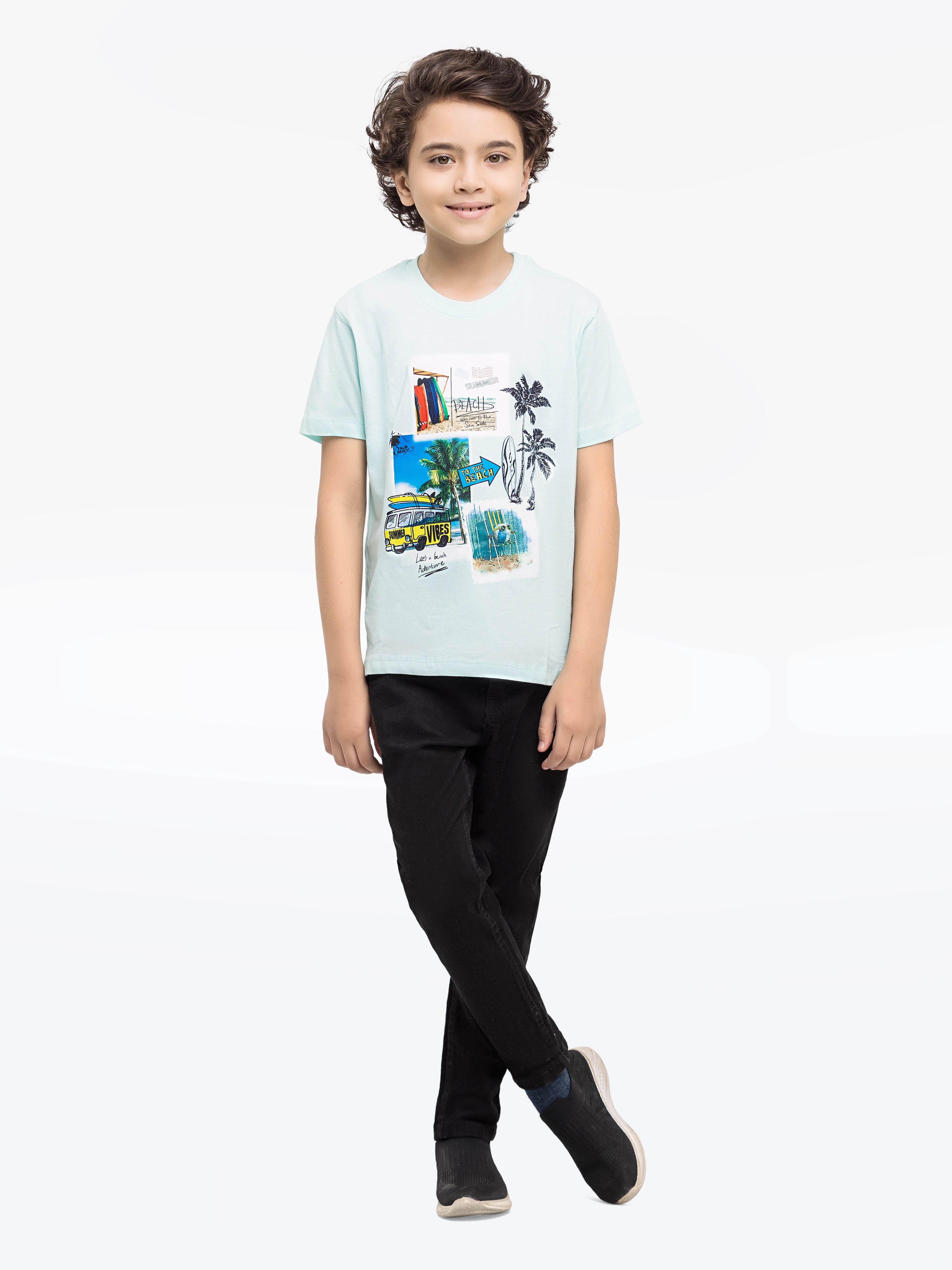 Boy's Mint Green T-Shirt - EBTTS24-032