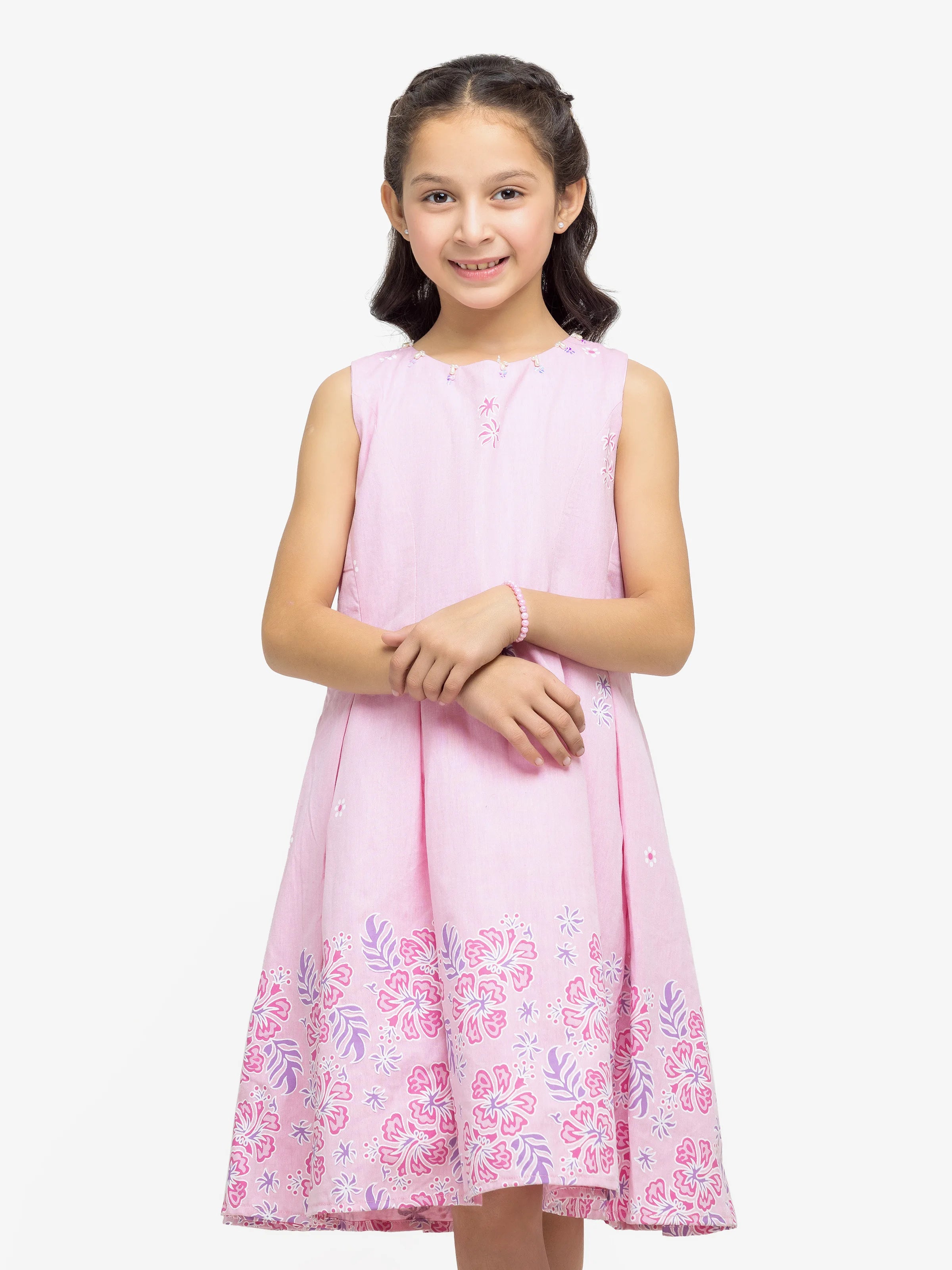 Girl's Pink Frock - EGTF24S-200077