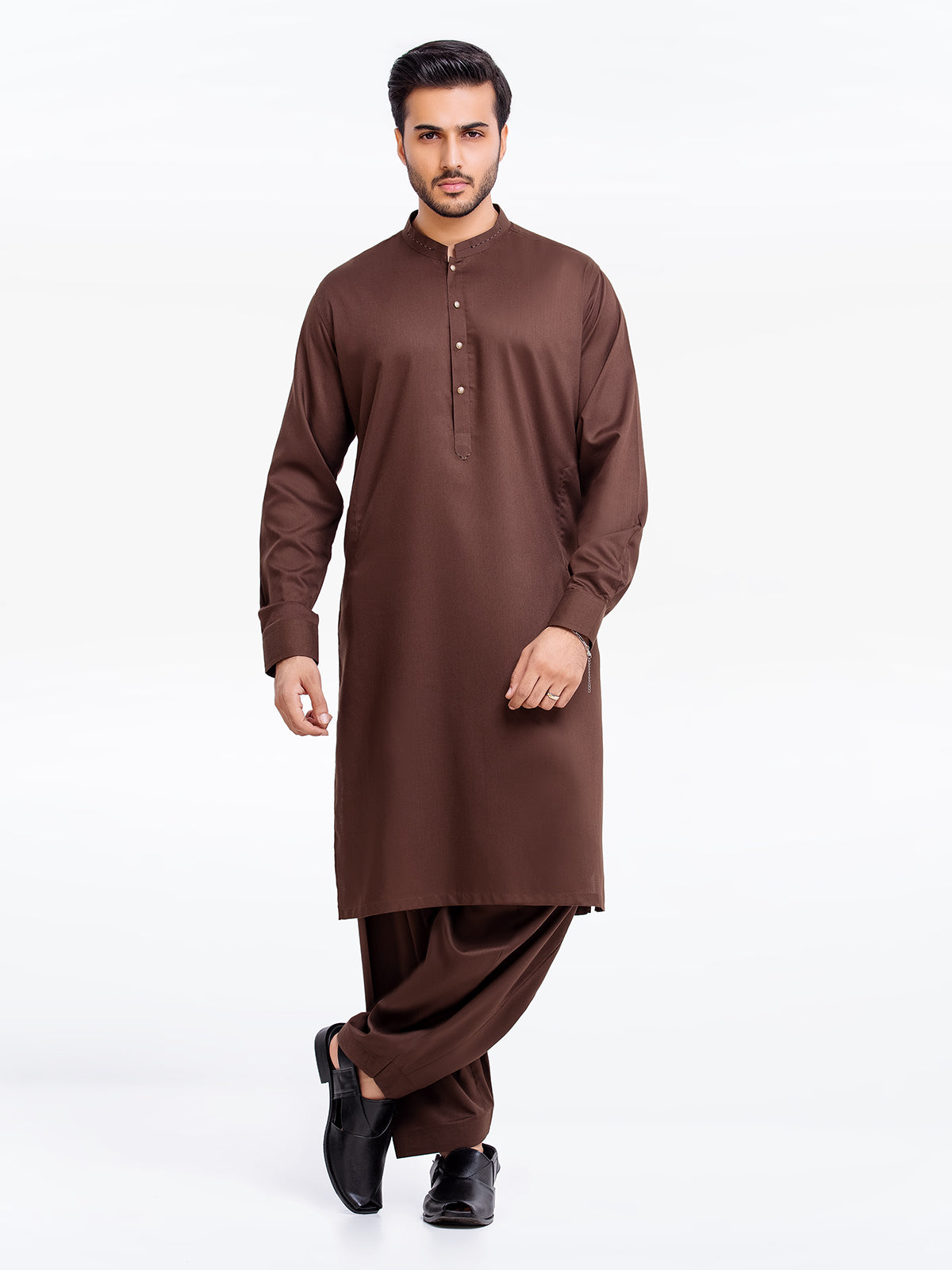 Men's Brown Kurta Shalwar - EMTSW23S-99340