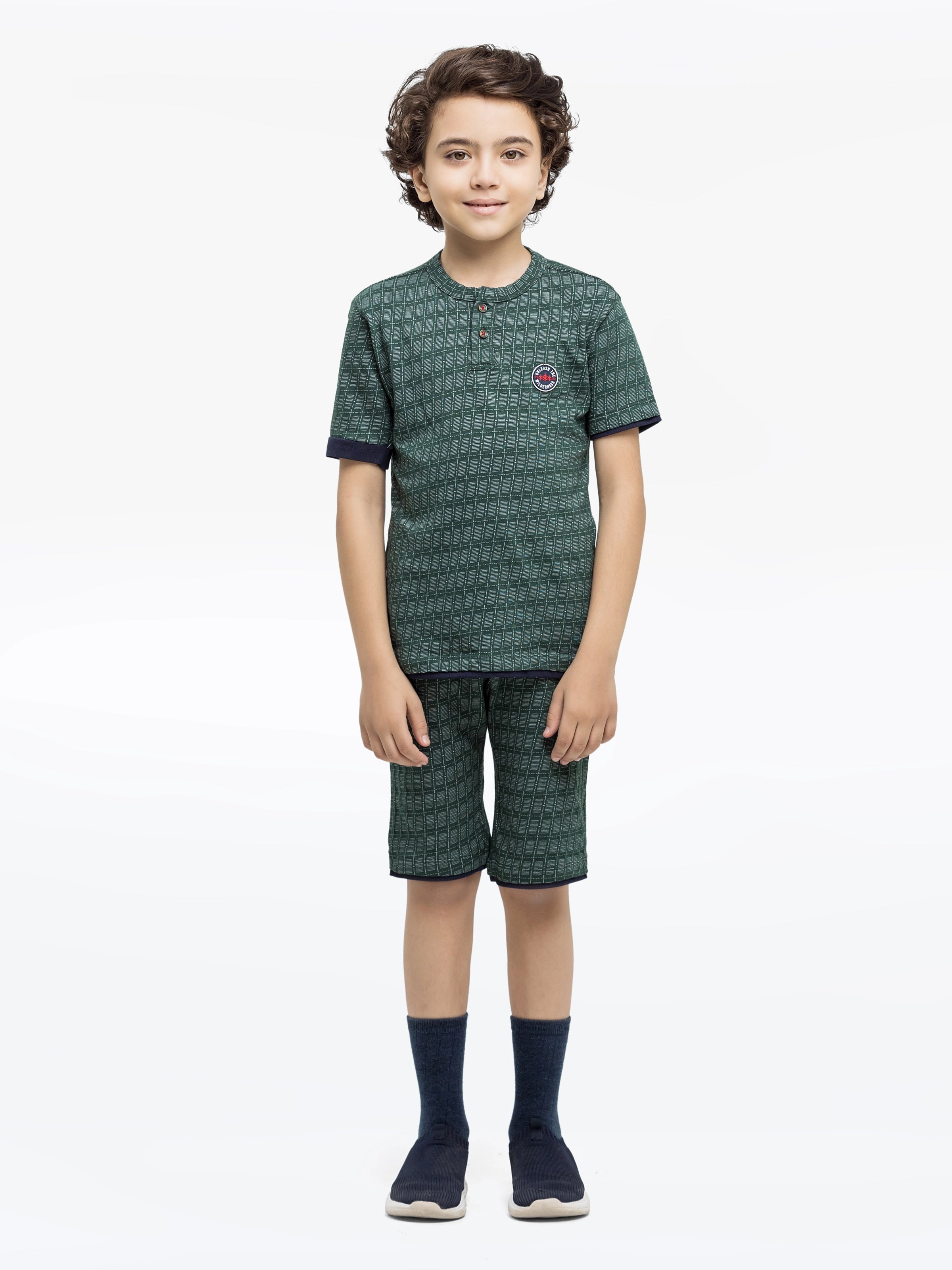 Boy's Bottle Green Co Ord Set - EBTCS24-026