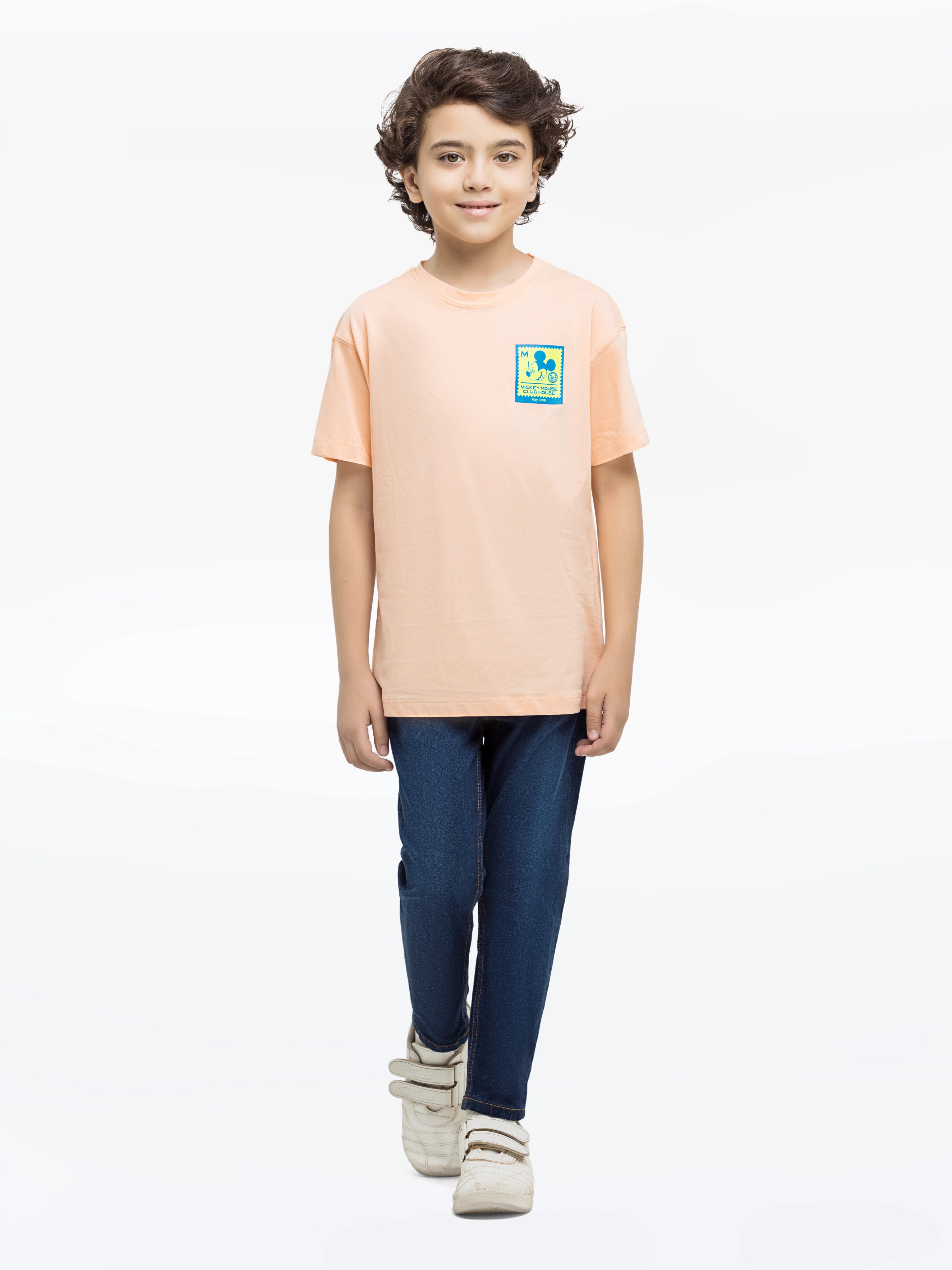 Boy's Peach T-Shirt - EBTTS24-065