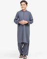 Boy's Slate Grey Kurta Shalwar - EBTKS5-4010