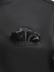 Men's Black Pocket Square - EAMPS6-008