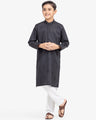 Boy's Black Kurta - EBTK25-4003