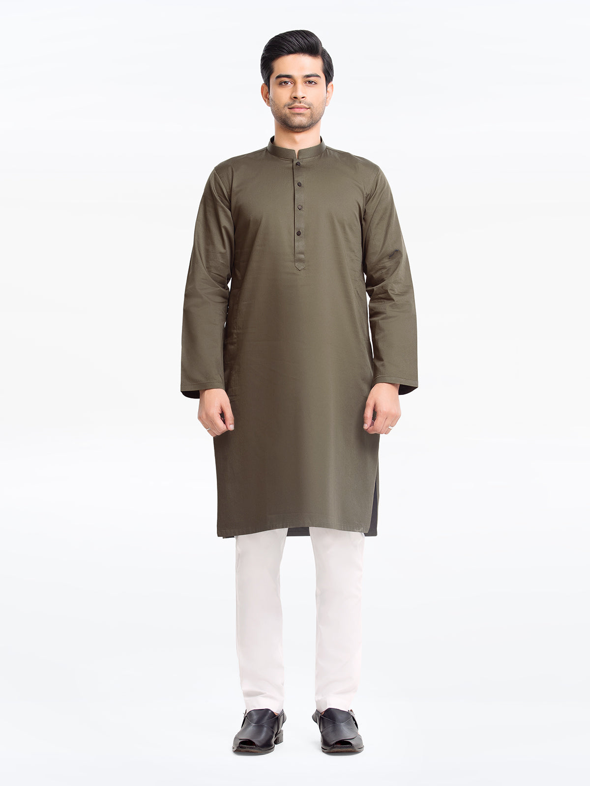 Men's Dark Green Kurta - EMTK23-99352