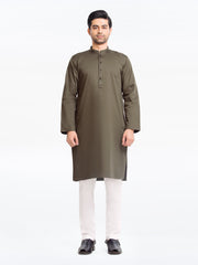 Men's Dark Green Kurta - EMTK23-99352