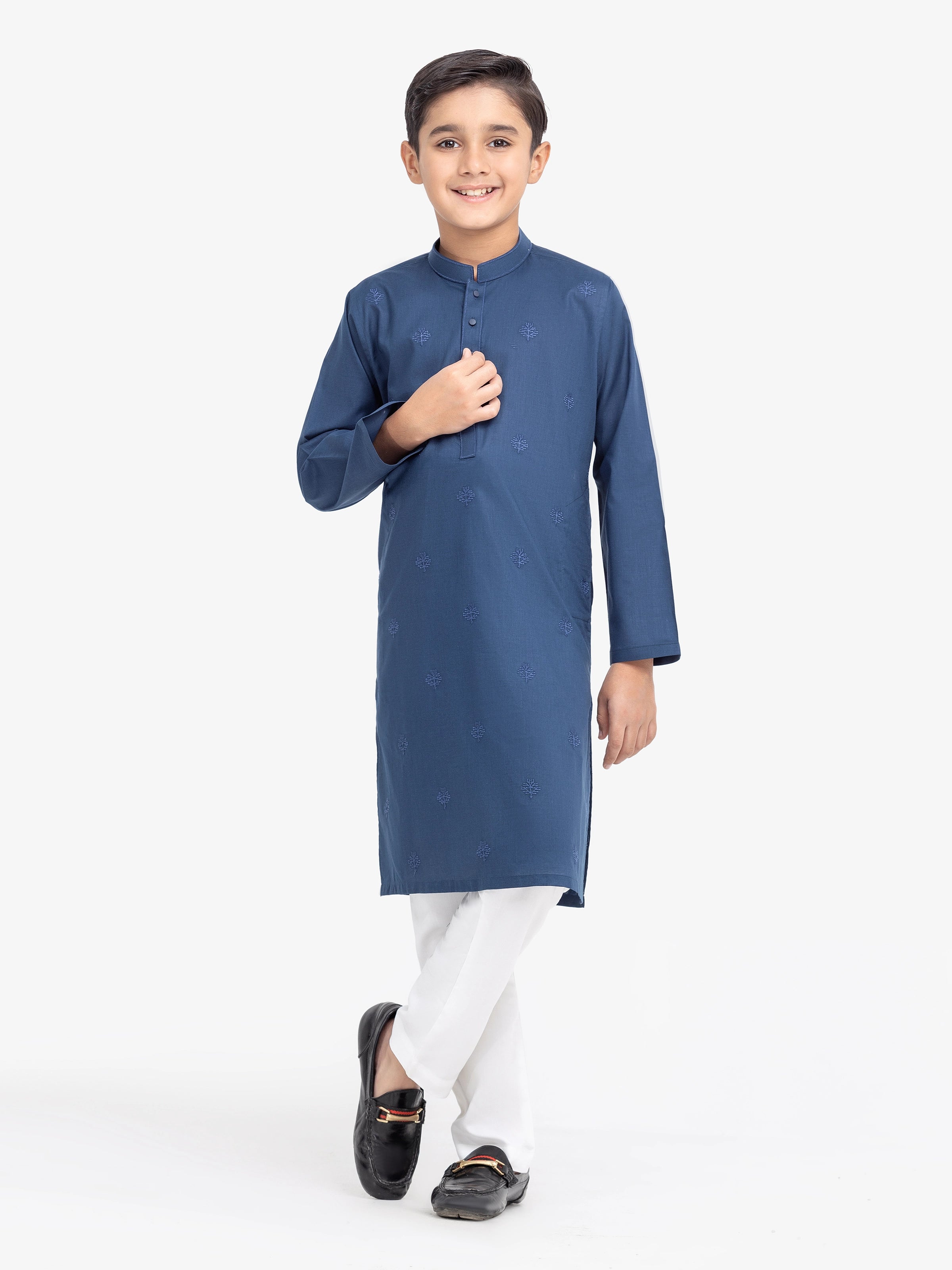 Boy's Blue Kurta - EBTK25-4001