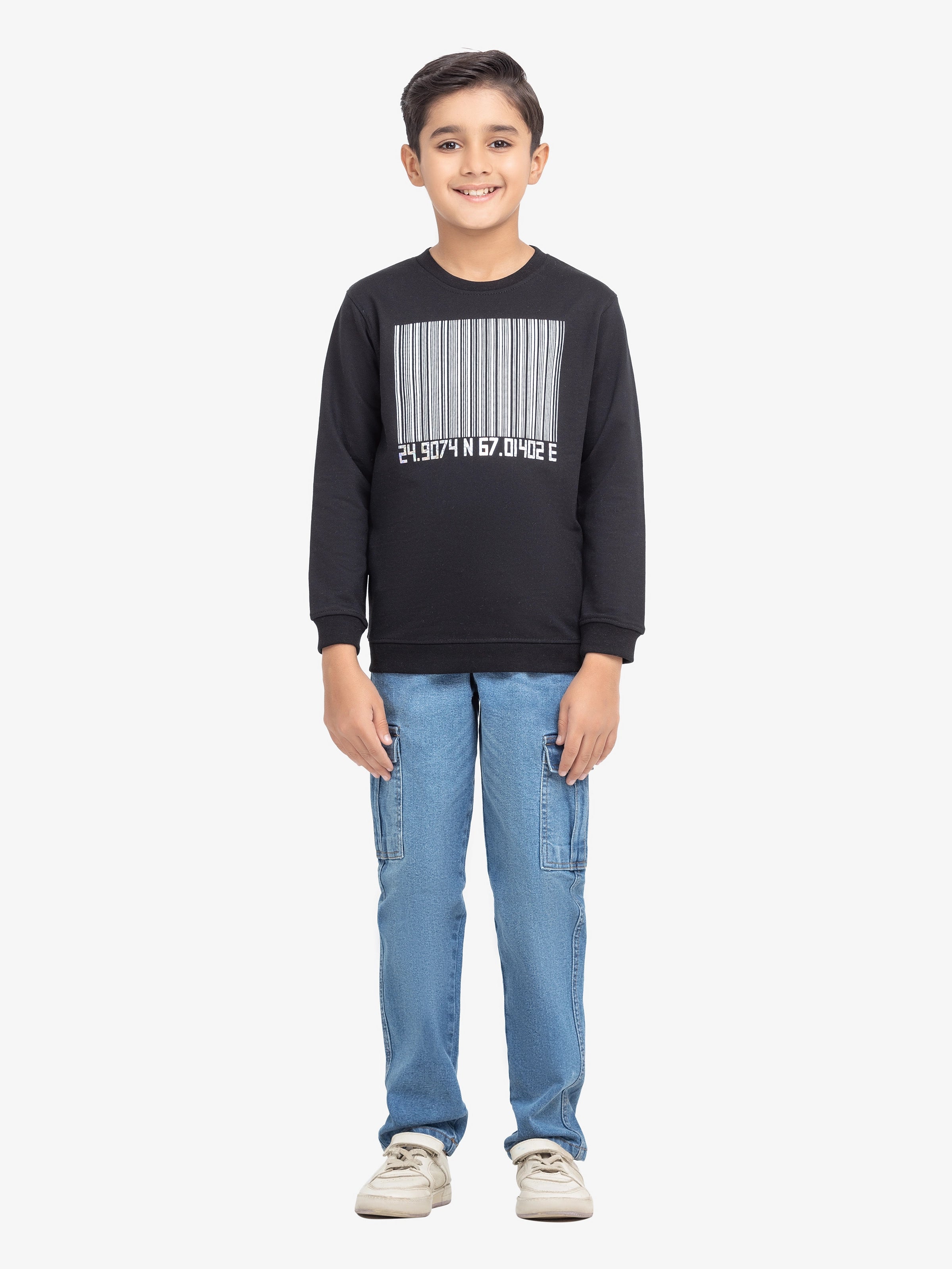 Boy's Black Sweatshirt - EBTSS24-020