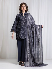 Printed Khaddar Suit - EWU6A3-37040-3P
