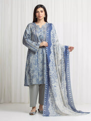 Printed Zari Lawn Suit - EWU6M6-075-3P