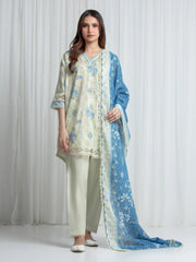 Printed Zari Lawn Suit - EWU6M6-103-3P