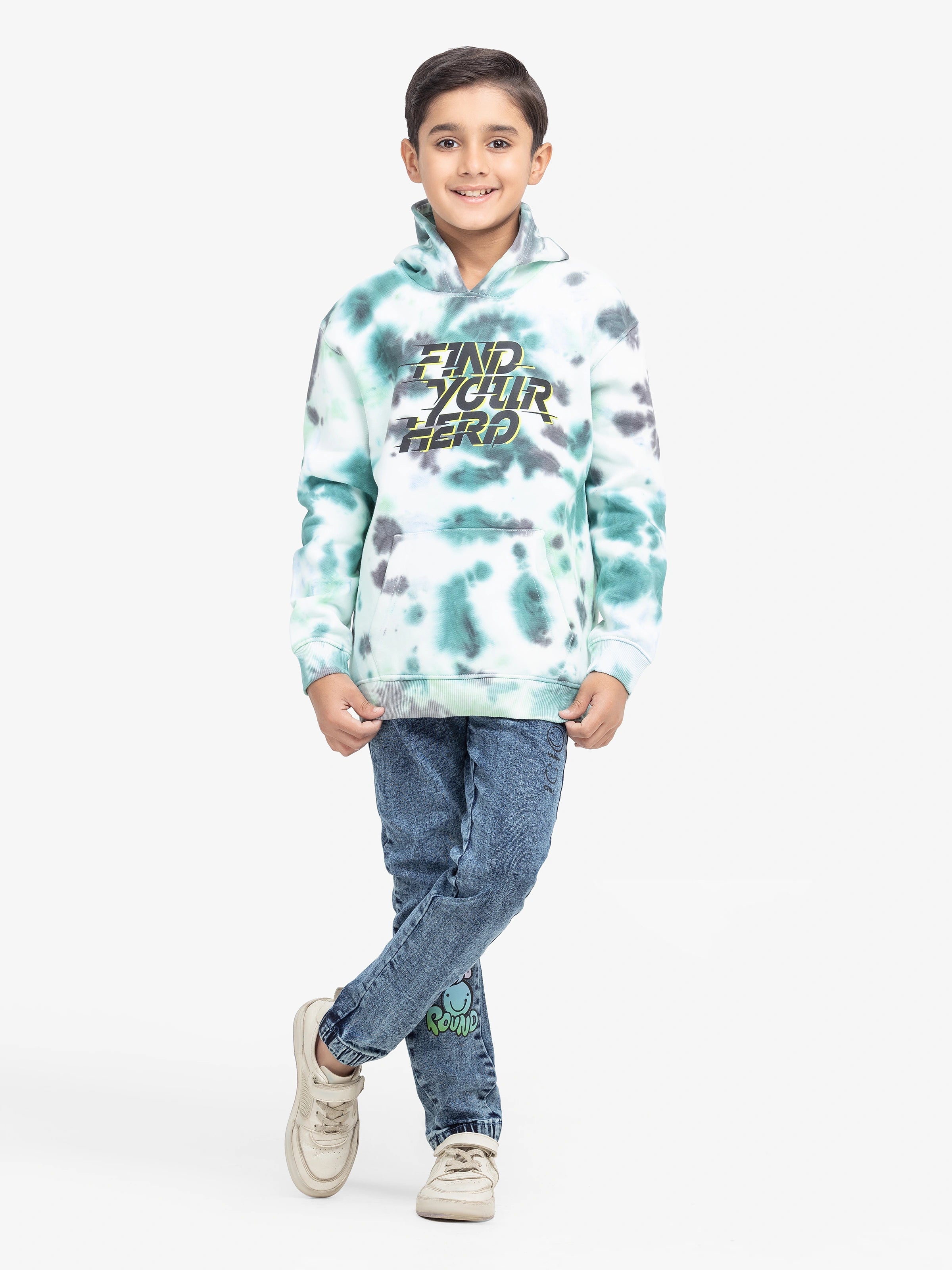 Boy's Sea Green Hoodie - EBTH24-026