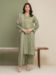 Unstitched Sage Green Printed Lawn 3 Piece - EWU5A1-35169-3P