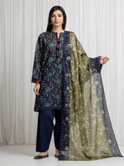 Printed Zari Lawn Suit - EWU6M6-065-3P