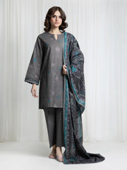 Printed Khaddar Suit - EWU6A3-37046-3P