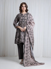 Printed Khaddar Suit - EWU6A3-37041-3P
