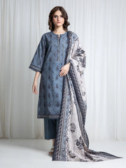Printed Khaddar Suit - EWU6A3-37063-3P