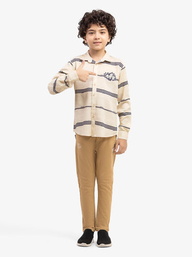 Boy's Dark Cream Shirt - EBTS5-27615