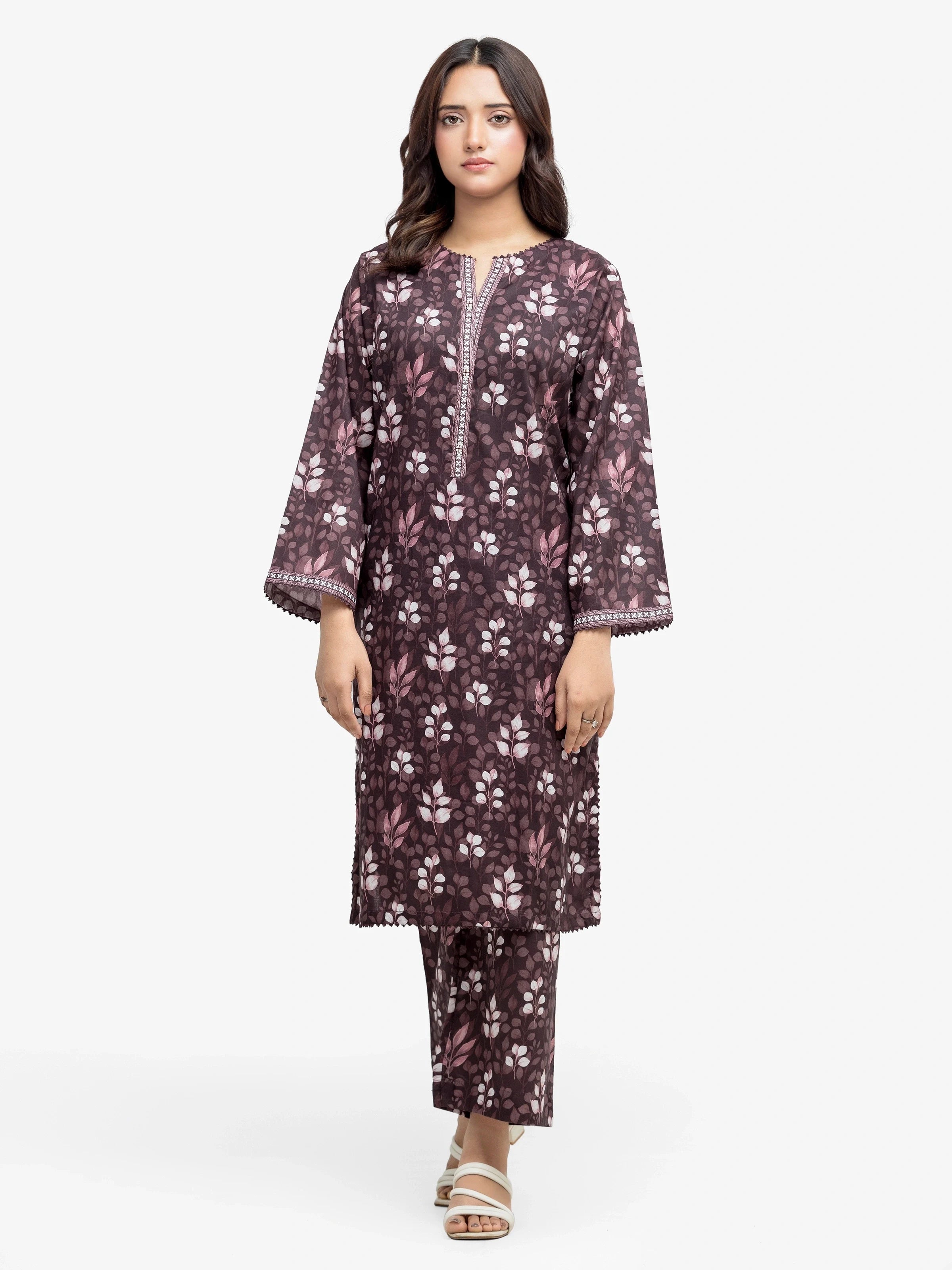 Pret 2Pc Printed Cambric Shirt Trouser - EWTKP5-81670ST