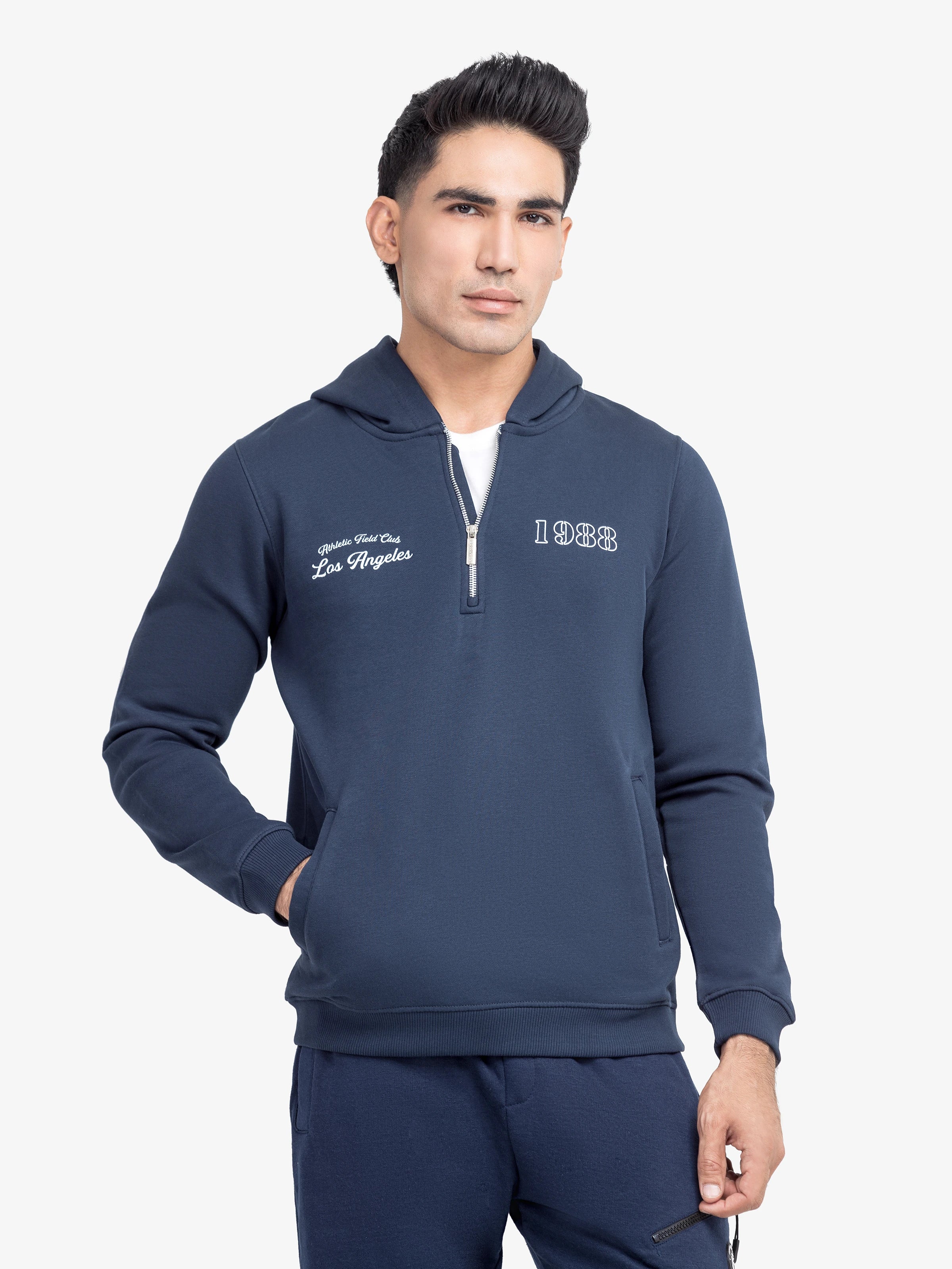 Men's Dark Navy Hoodie - EMTH24-008