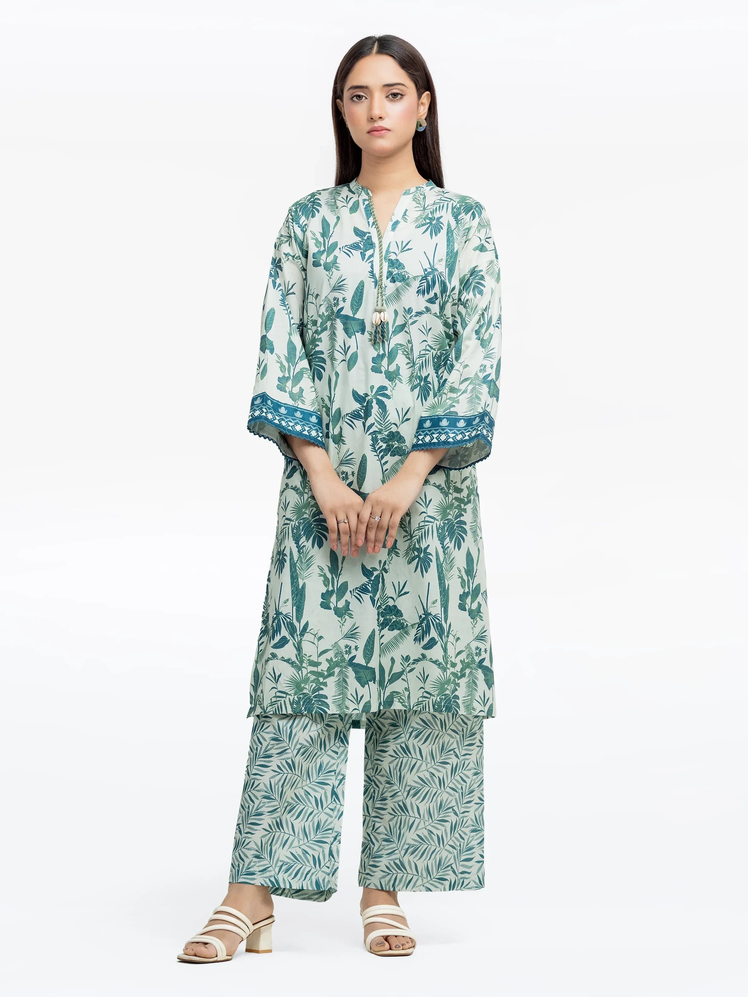 Pret 2Pc Printed Cambric Shirt Trouser - EWTKP5-81650ST