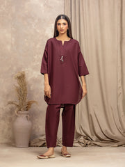 Pret 2Pc Solid Khaddar Co-Ord Set - EWTKS5-84046ST