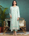 Unstitched Green Mist Embroidered Cambric 3 Piece - EWU24V2-31015-3P