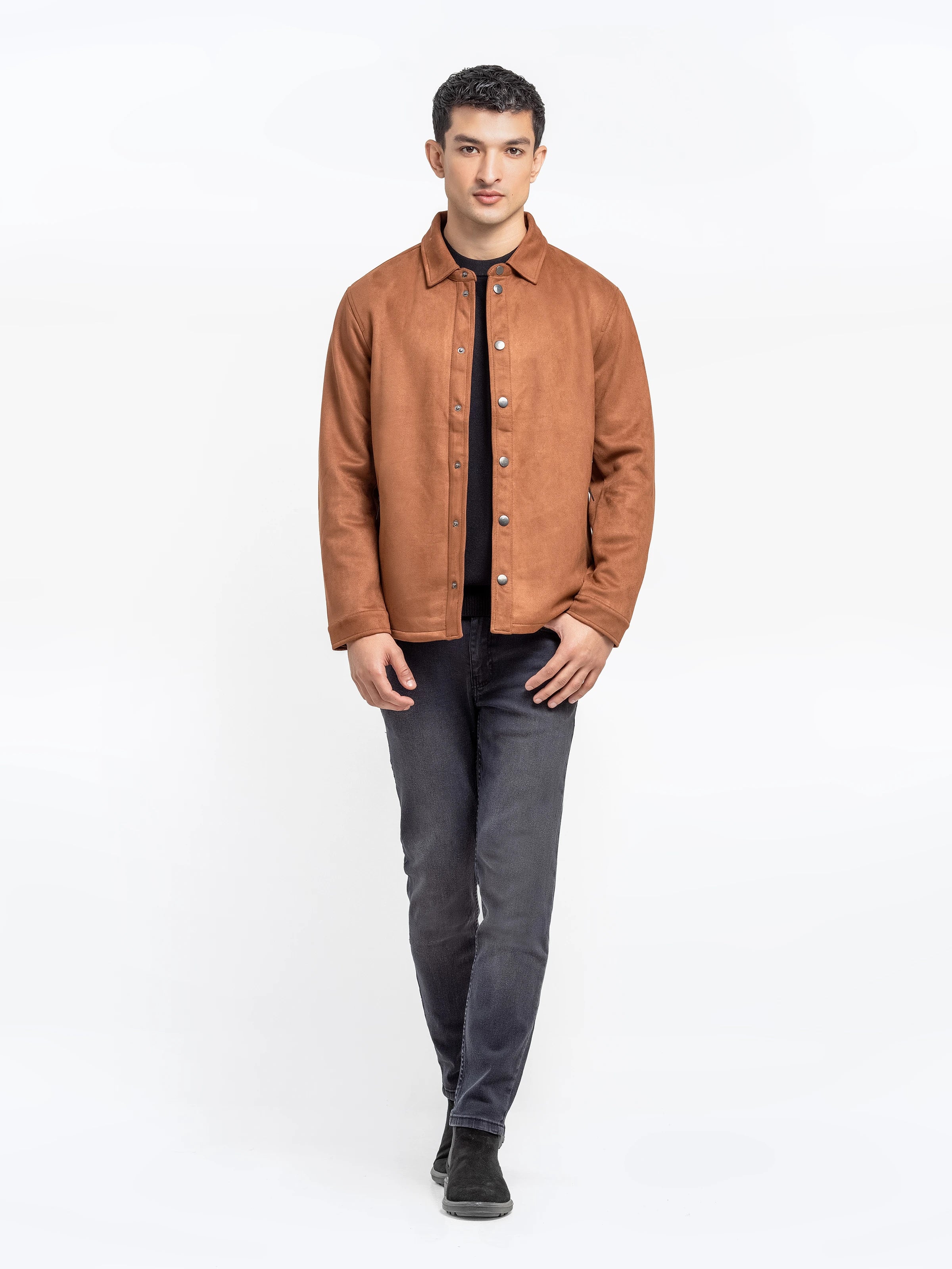 Men's Brown Shacket - EMTJS24-006