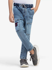 Boy's Mid Blue Denim Pant - EBBDP5-046