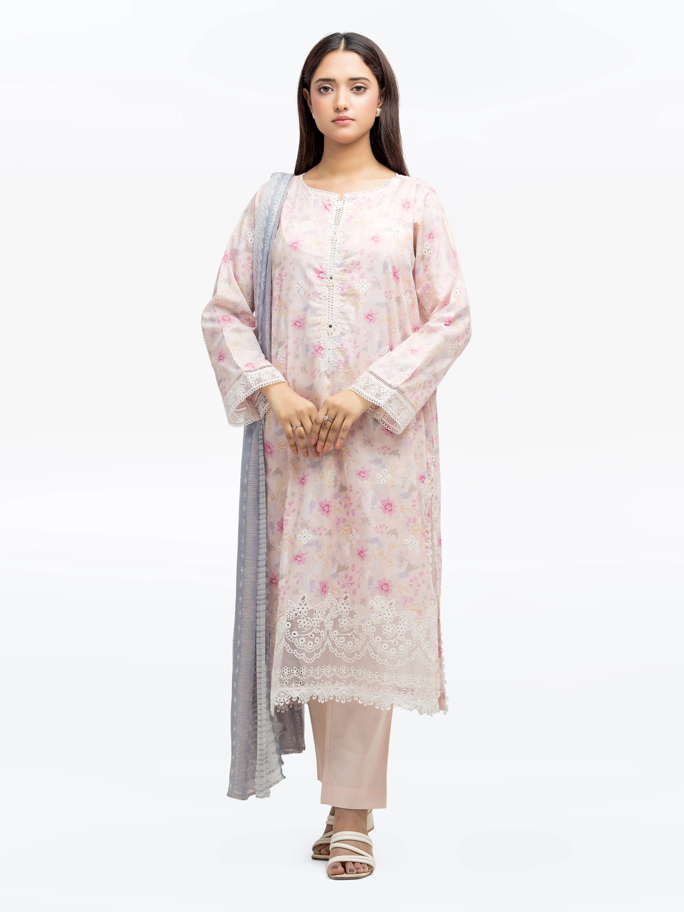 Pret 3Pc Embroidered Lawn Suit - EWTKE24-81032-3P