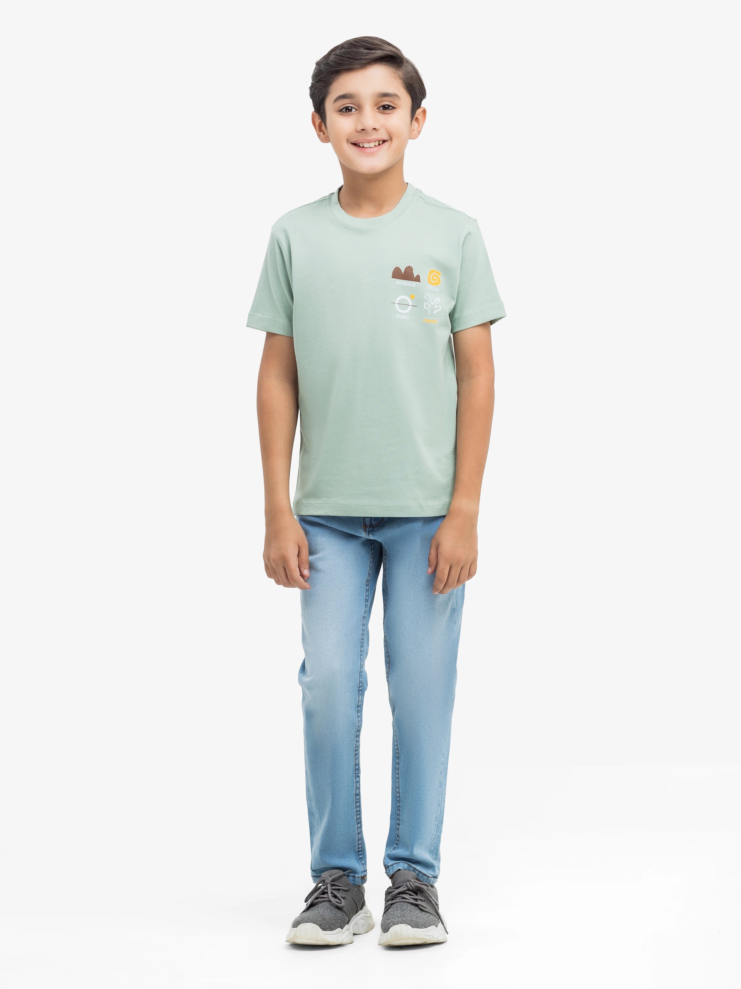 Boy's Light Green T-Shirt - EBTTS24-075