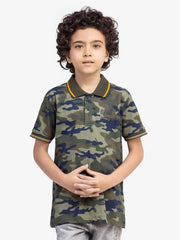 Boy's Olive Green Polo Shirt - EBTPS5-002