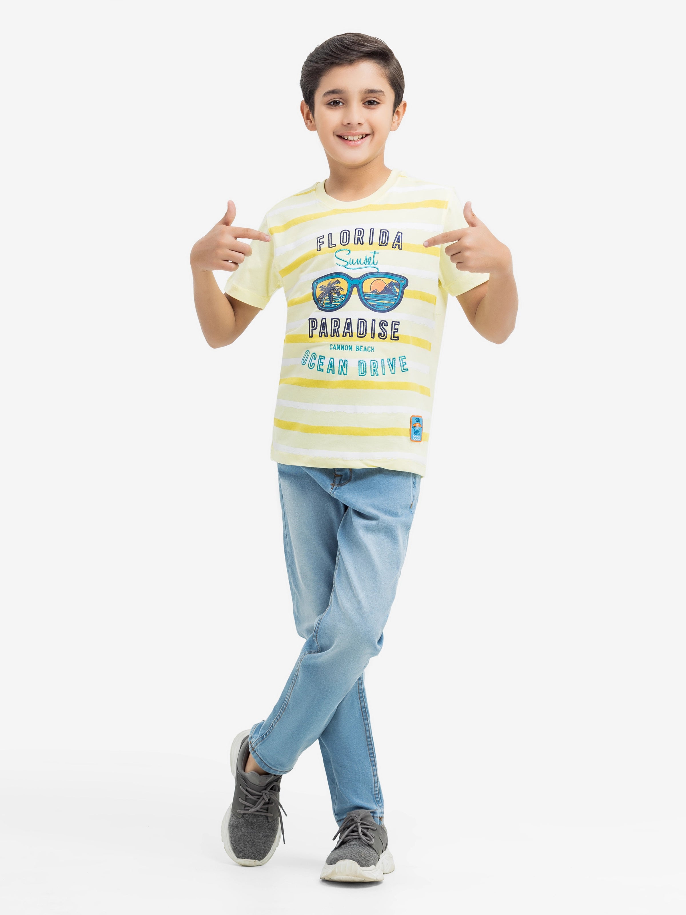 Boy's Light Yellow T-Shirt - EBTTS24-004