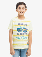 Boy's Light Yellow T-Shirt - EBTTS24-004