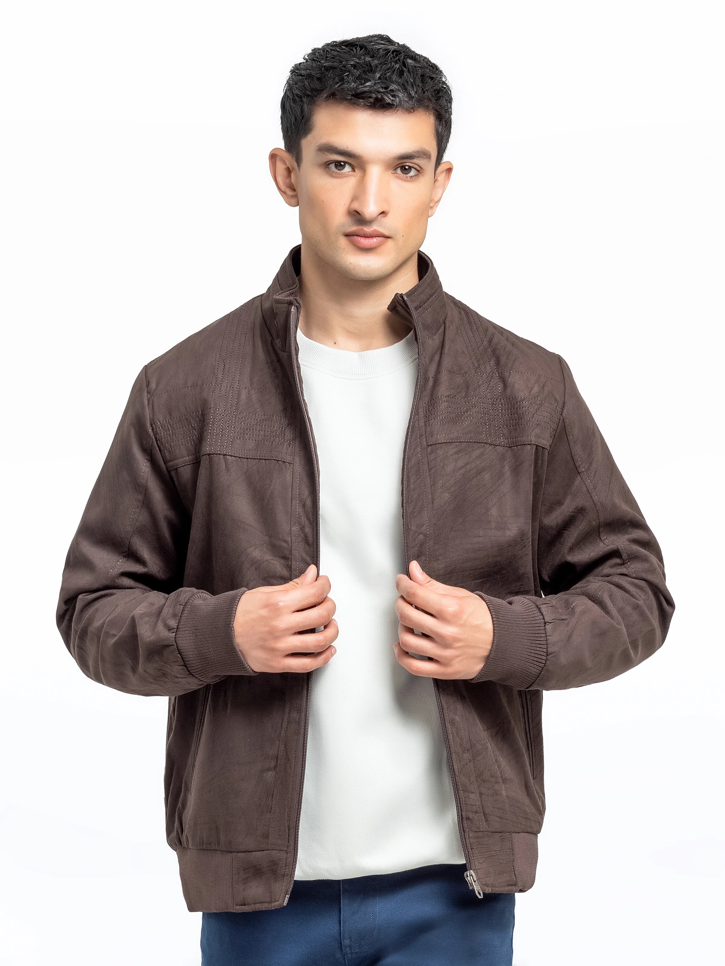 Men's Dark Brown Jacket - EMTJ24-032